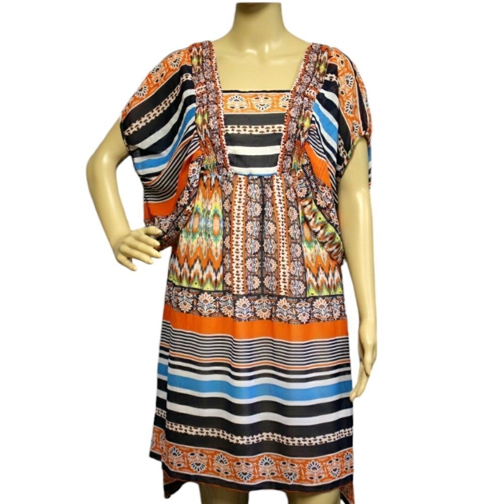 Vintage One World Women Size S Empire Waist Chiffon Summer dress